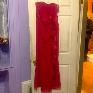 Size 6, watermelon bridesmaid dress.